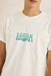 RHYTHM - Fresh Stamp Band Ss T-Shirt Vintage White