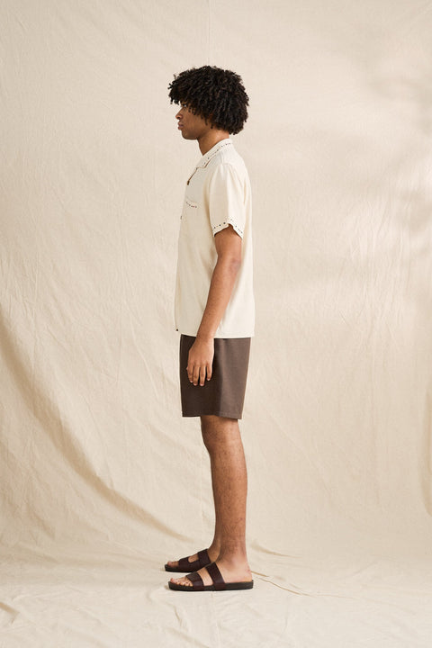 RHYTHM Pes Double Pleated Short Chocolate