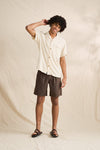 RHYTHM Pes Double Pleated Short Chocolate