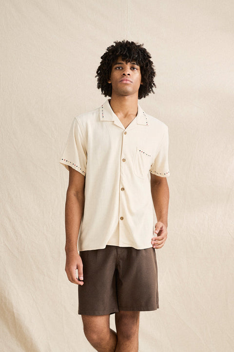 RHYTHM Rollie Ss Shirt Natural