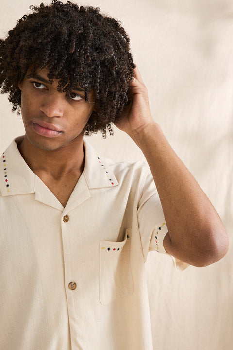 RHYTHM Rollie Ss Shirt Natural