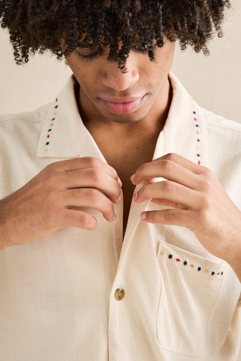RHYTHM Rollie Ss Shirt Natural