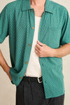 RHYTHM Linen Float Stitch Ss Shirt Pine