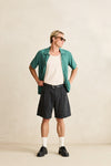 RHYTHM Linen Float Stitch Ss Shirt Pine