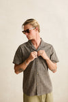 RHYTHM Texture Stripe Ss Shirt Natural