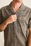 RHYTHM Texture Stripe Ss Shirt Natural