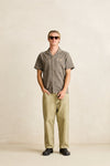 RHYTHM Texture Stripe Ss Shirt Natural