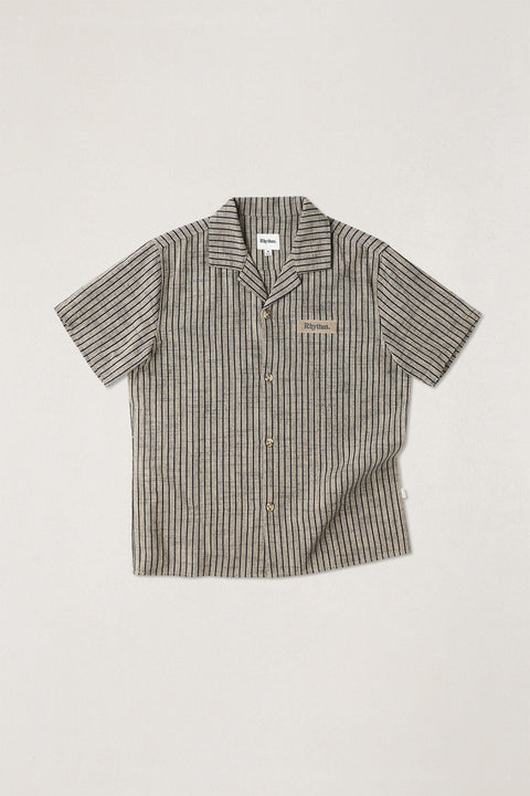 RHYTHM Texture Stripe Ss Shirt Natural