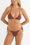 RHYTHM Tidewave Tie Side Hi Cut Pant Cinnamon