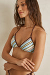 RHYTHM - Frankie Stripe Slide Tri Top Sky