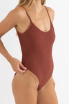 RHYTHM Tidewave Minimal One Piece Cinnamon