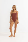 RHYTHM Tidewave Minimal One Piece Cinnamon