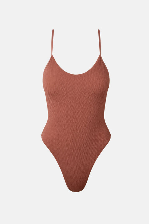 RHYTHM Tidewave Minimal One Piece Cinnamon