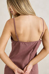 RHYTHM Lucy Check Slip Mini Dress Rust