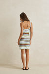 RHYTHM - Frankie Stripe Knit Mini Dress Marine Green