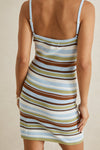 RHYTHM - Frankie Stripe Knit Mini Dress Marine Green