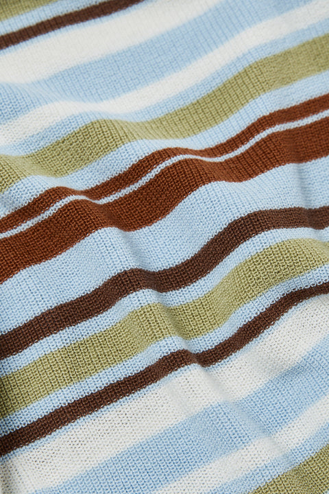 RHYTHM - Frankie Stripe Knit Mini Dress Marine Green