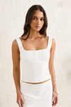 RHYTHM - Lia Broderie Top White