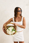 RHYTHM - Lia Broderie Top White