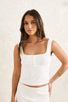 RHYTHM - Lia Broderie Top White