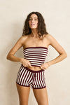 RHYTHM Daybreak Stripe Bandeau Knit Top Paprika