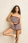 RHYTHM Daybreak Stripe Bandeau Knit Top Paprika