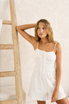 RHYTHM Macy Scallop Playsuit White