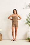 RHYTHM Sandy Cove Playsuit Brown