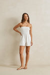 RHYTHM - Perry Strapless Playsuit White