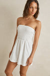 RHYTHM - Perry Strapless Playsuit White