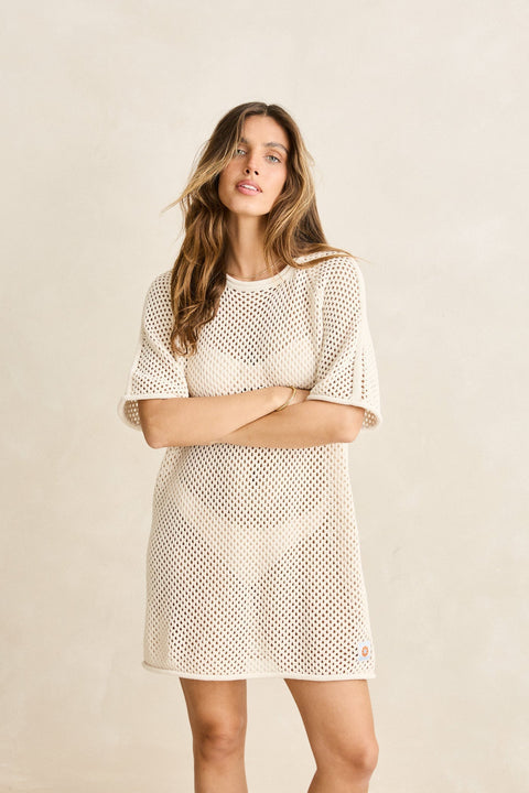 RHYTHM Fisherman Boyfriend Knit Tee Natural