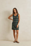 RHYTHM Baklava Scoop Neck Mini Dress Olive