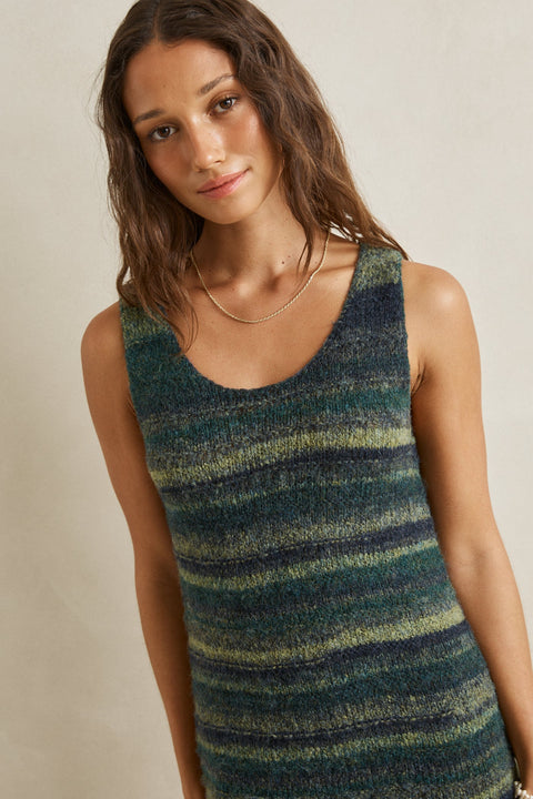 RHYTHM Baklava Scoop Neck Mini Dress Olive