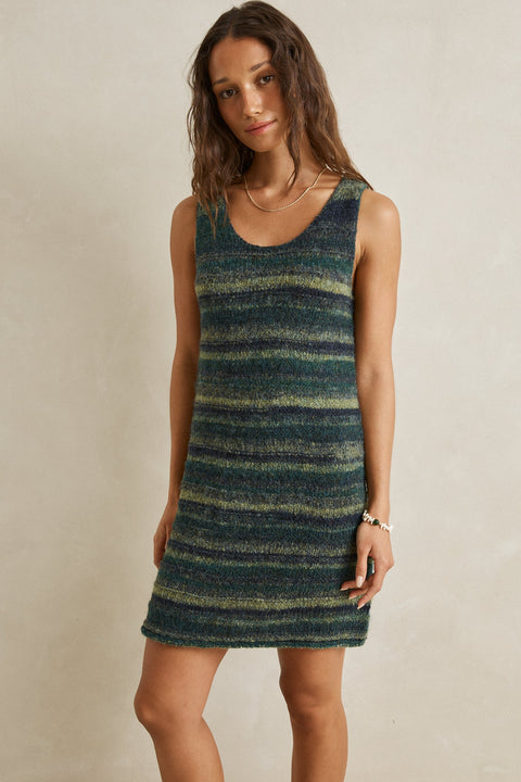 RHYTHM Baklava Scoop Neck Mini Dress Olive