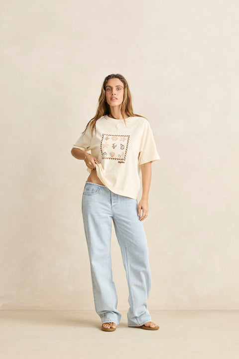 RHYTHM Sea Ranch Shell Tee Vintage White