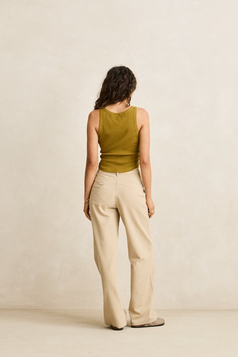 RHYTHM Posy Rib Tank Olive