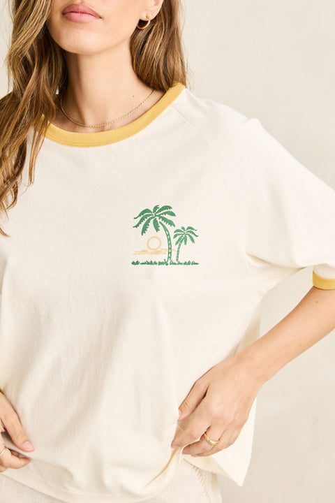 RHYTHM Sunset Palm Ringer Tee
