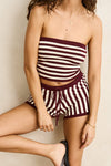 RHYTHM Daybreak Stripe Knit Micro Short Paprika