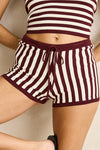 RHYTHM Daybreak Stripe Knit Micro Short Paprika