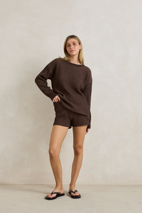 RHYTHM Lula Knit Short Taupe