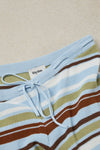 RHYTHM - Frankie Stripe Knit Short Marine Green