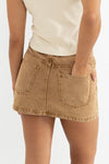 RHYTHM Ruby Mini Skirt Washed Sand