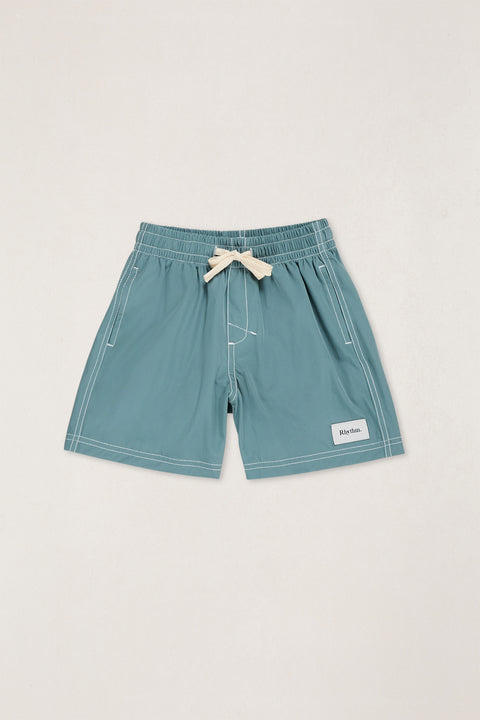 RHYTHM - Kids Contrast Beach Short Teal