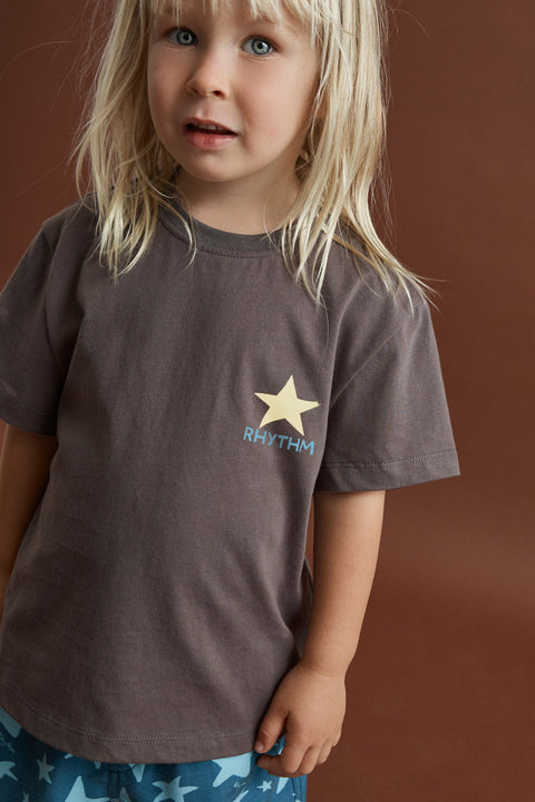 RHYTHM - Kids Superstar Ss T-Shirt Vintage Black