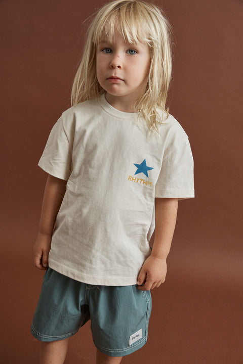 RHYTHM - Kids Superstar Ss T-Shirt Natural