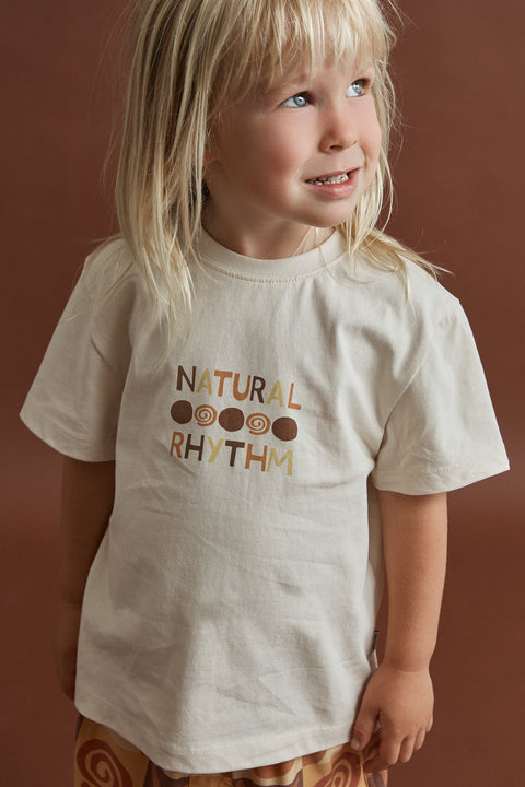 RHYTHM - Kids Natural Rhythm Ss T-Shirt Natural