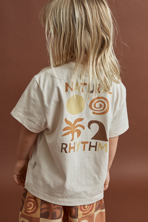 RHYTHM - Kids Natural Rhythm Ss T-Shirt Natural