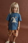 RHYTHM - Kids Waves Ss T-Shirt Vintage Blue
