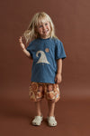 RHYTHM - Kids Waves Ss T-Shirt Vintage Blue