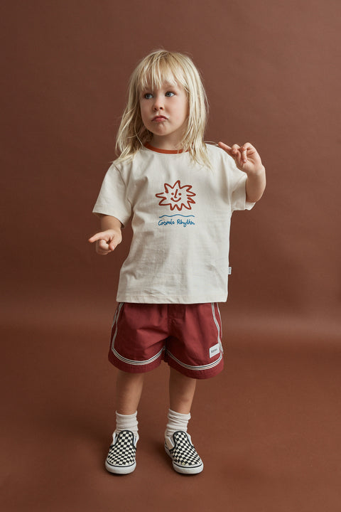 RHYTHM - Kids Cosmic Rhythm Ss T-Shirt Natural